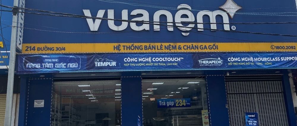 Cửa Hàng Vua Nệm 214 Đường 30/4, Tp. Biên Hoà, Đồng Nai